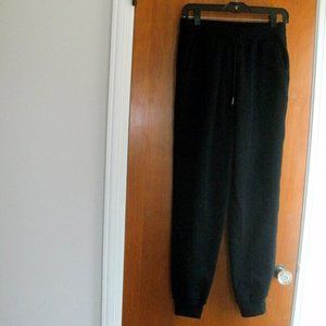 HEAT TECH Black Athleisure Comfy Sweatpants Joggers with Pockets sz S